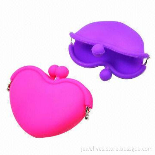 Mini Heart-shaped Silicone Coin Purses